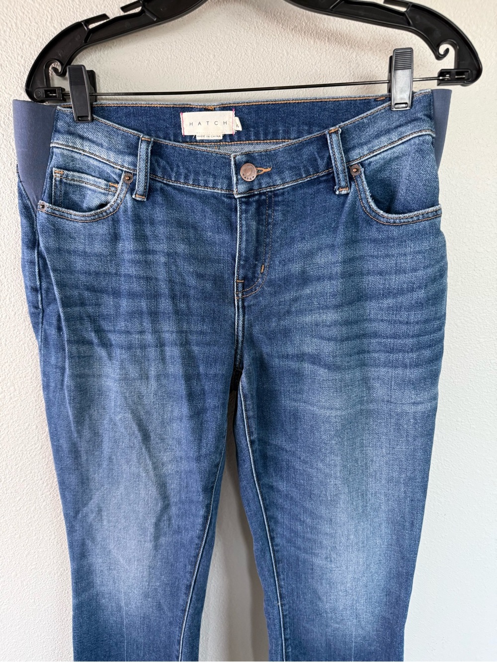 Hatch Under the Bump Crop Maternity Jean  Blue Denim Women’s Size 28 - Picture 6 of 14